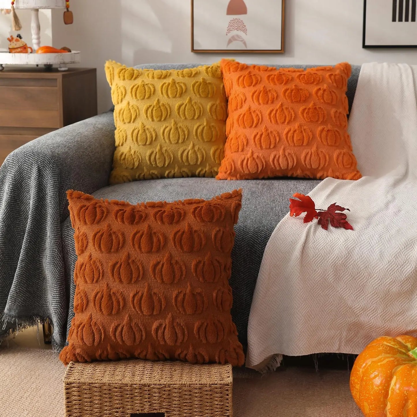 Autumn Pumpkin Pillow Covers