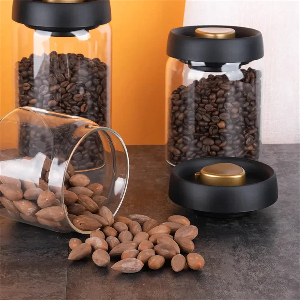 Vacuum Sealed Coffee Bean Jar - Airtight